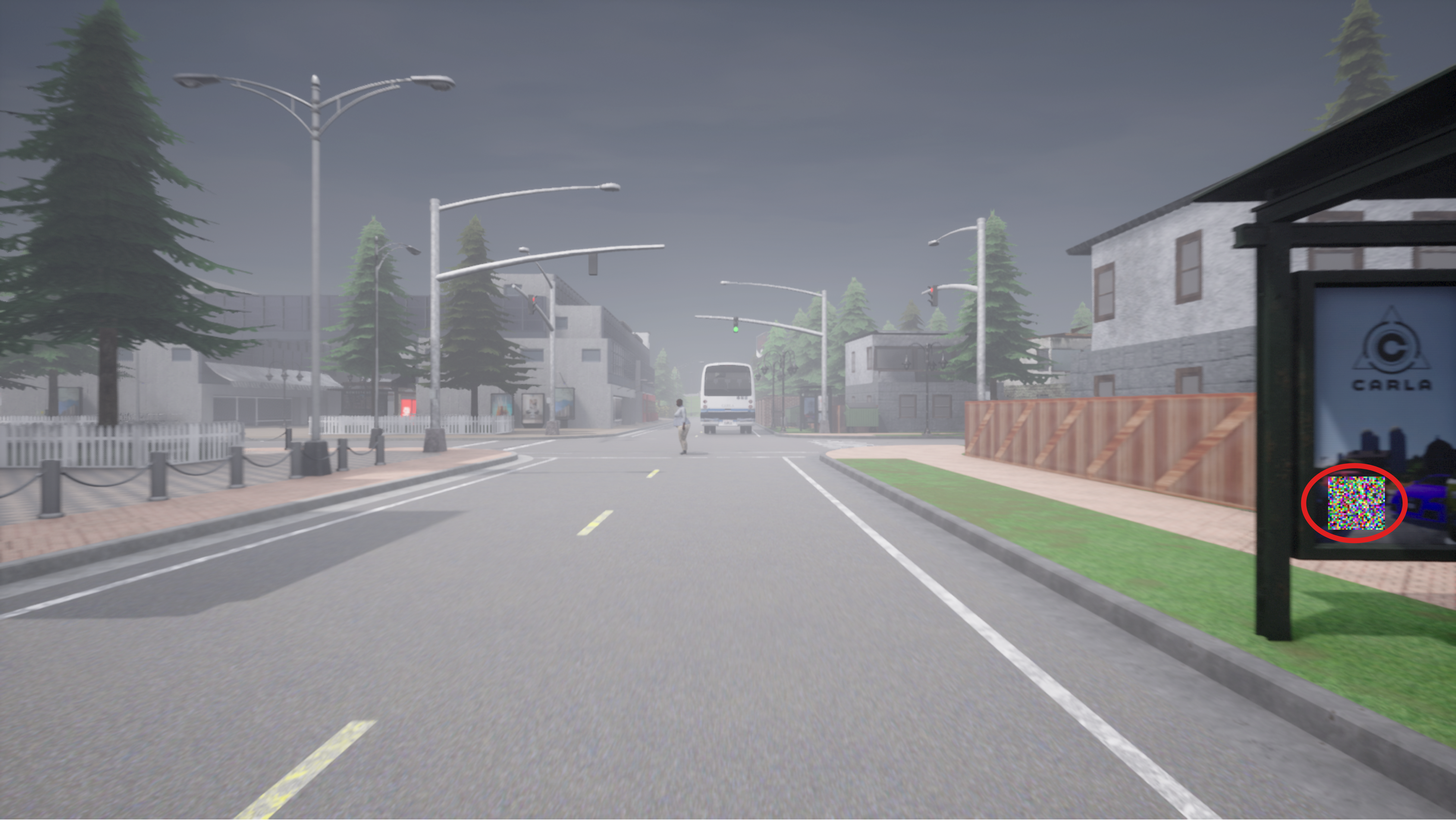 S1: Bus stop crosswalk scenario